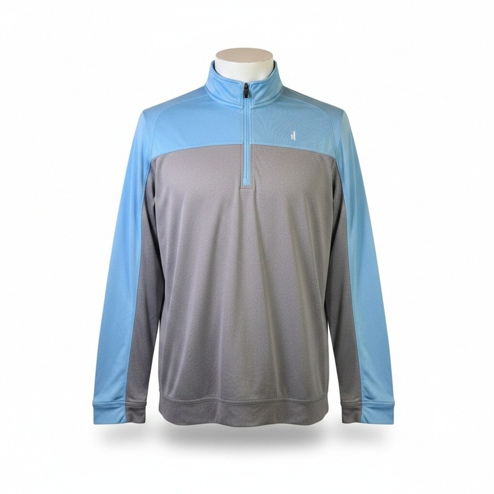 Johnnie-O Mens XL Quarter Zip Pullover Blue Grey Kemper Lakes Golf Club Logo